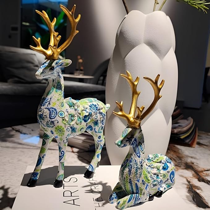 Modern Style 2-piece Deer Statue