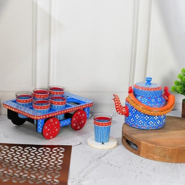 Stylish Handpainted Alluminium Tea Kettle