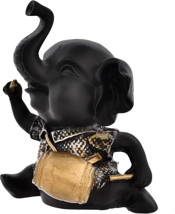 Elephant Playing Musical Instrument Sculpture