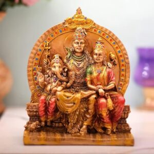 Shiv Ganesh Parvati Showpiece for Home Décor