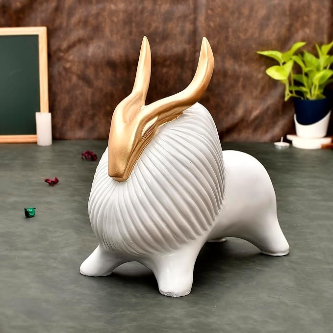 White Yak Sculpture for Home Decor