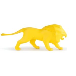 Abstract Geometric Lion Statues Sculpture