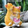 Resin Statues - Cartoon Cat Couple for Garden & Home Decor - Image 5