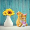 Resin Statues - Cartoon Cat Couple for Garden & Home Decor - Image 3