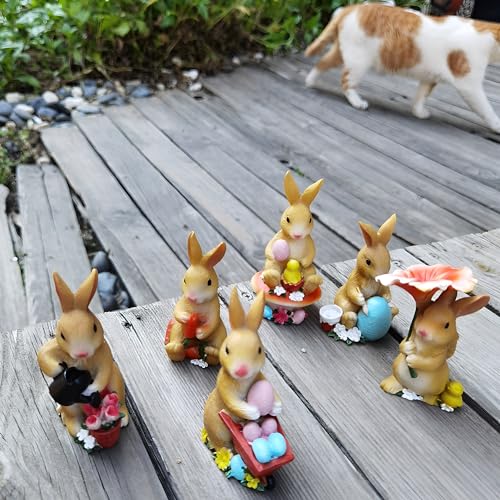 Handmade Rabbit Statues Figurines for Home