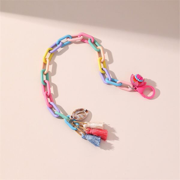 Handmade Bohemian Ankle Bracelet - Multicolor Tassel Shell Anklet for Women - Image 5