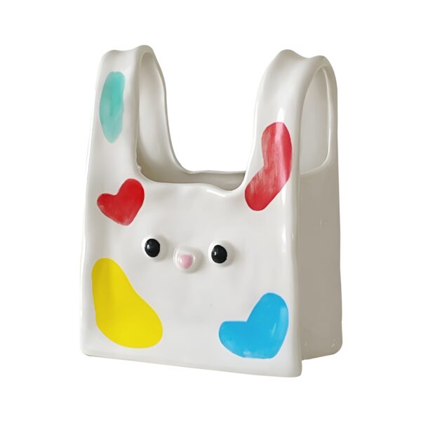Ceramic Floral Vase – Creative Handbag Design for Modern Home Decor - Image 2
