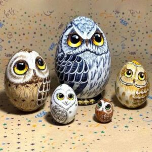 Wooden Owl Decor