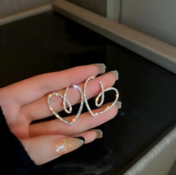 heart hoop earrings