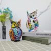 Modern Sculpture Creative Colorful Owl Resin Ornament - Trendy Animal Art Figurine for Home Decor - Image 2