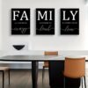 Family Quote Wall Poster - Canvas Quote Prints for Luxury Living Room Decor - Image 3