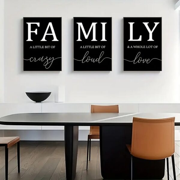 Family Quote Wall Poster - Canvas Quote Prints for Luxury Living Room Decor - Image 3