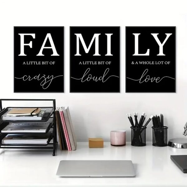 Family Quote Wall Poster - Canvas Quote Prints for Luxury Living Room Decor - Image 2