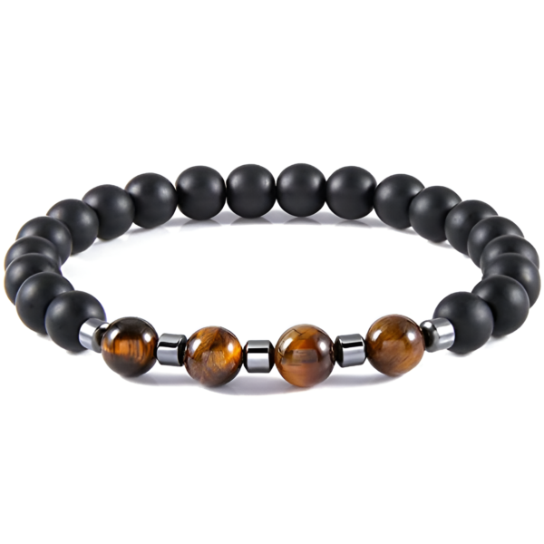 Tiger Eye Bracelet Set – Hematite, Yoga & Meditation - Image 5