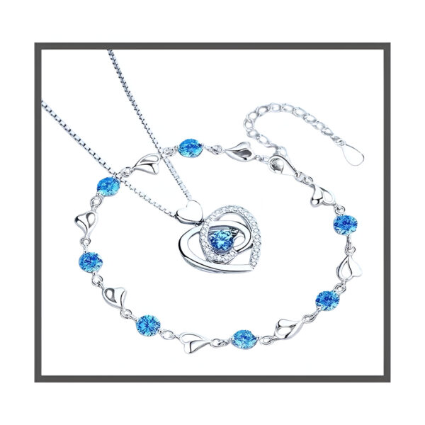Sterling silver necklace bracelet set