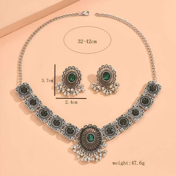 Bohemian Flower Necklace Tassel Set - Image 7