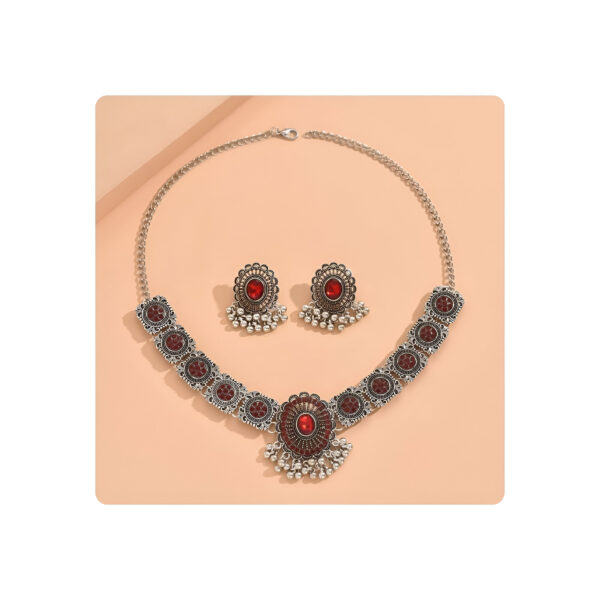 Bohemian Flower Necklace Tassel Set - Image 8