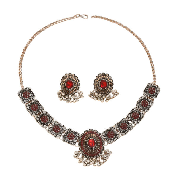 Bohemian Flower Necklace Tassel Set - Image 2