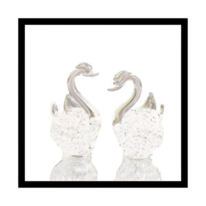 crystal swan figurines