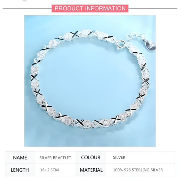 925 Sterling Silver Bracelet Women’s Gift - Image 3