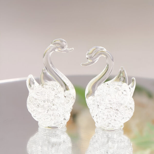 Crystal Swan Figurines Symbol of Love - Image 3