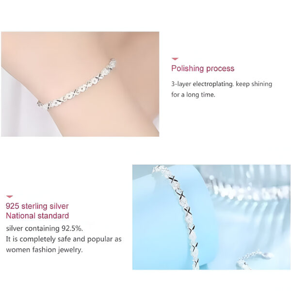 925 Sterling Silver Bracelet Women’s Gift - Image 7
