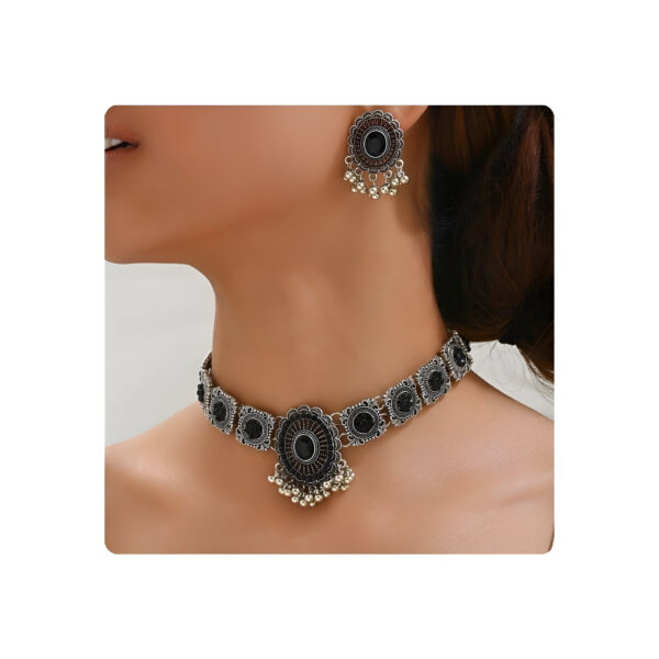 Bohemian Flower Necklace Tassel Set - Image 5