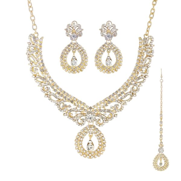 18k Gold Plated Necklace Set Bridal