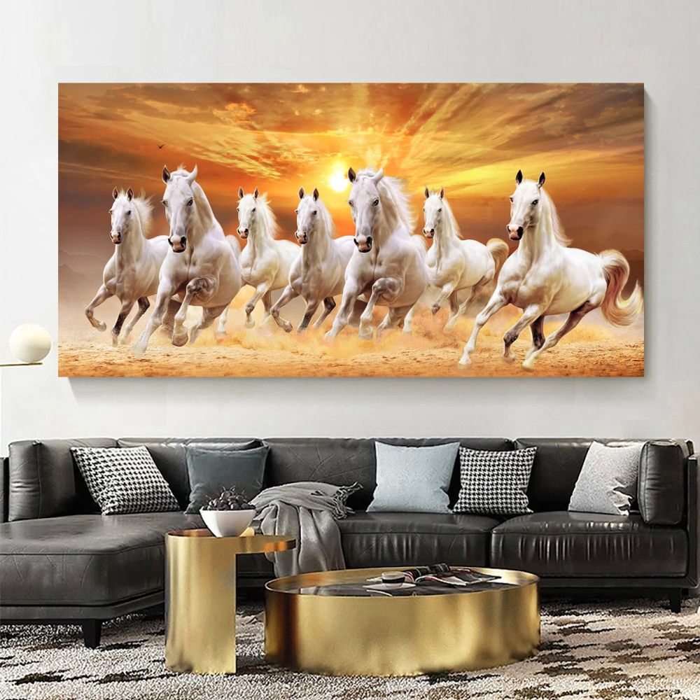 Running Horses Wall Art Canvas Decor - Image 2