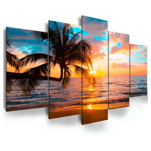 Abstract Beach Canvas Wall Art Decor Set