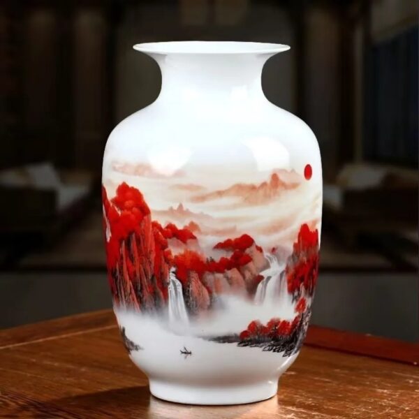 Vintage Chinese Ceramic Flower Vase - Image 3