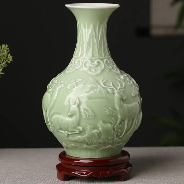 Vintage Chinese Ceramic Vase Decor - Image 3