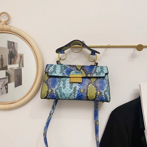 Trendy Snakeskin Crossbody Purse - Image 3