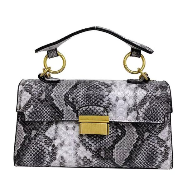 Trendy Snakeskin Crossbody Purse - Image 4