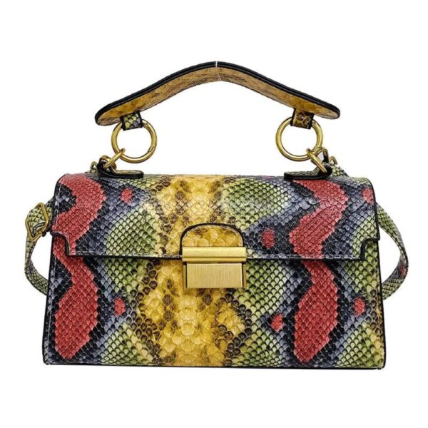 Trendy Snakeskin Crossbody Purse - Image 6