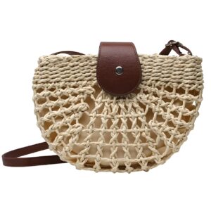 Boho Summer Straw Crossbody Bag