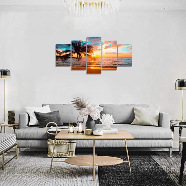Abstract Beach Canvas Wall Art Decor Set - Image 3