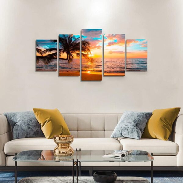 Abstract Beach Canvas Wall Art Decor Set - Image 5