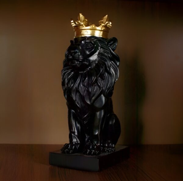 Crowned Lion King Statue - Image 2