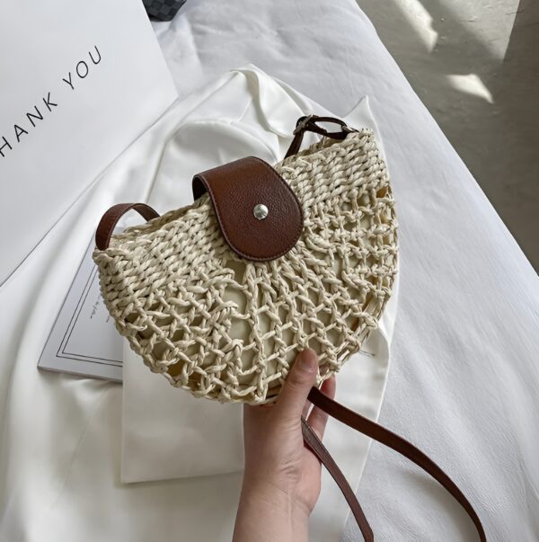 Boho Summer Straw Crossbody Bag - Image 3