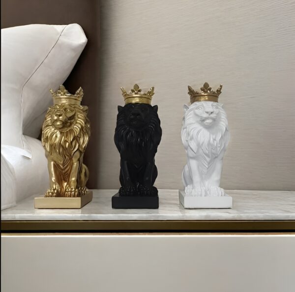 Crowned Lion King Statue - Image 3