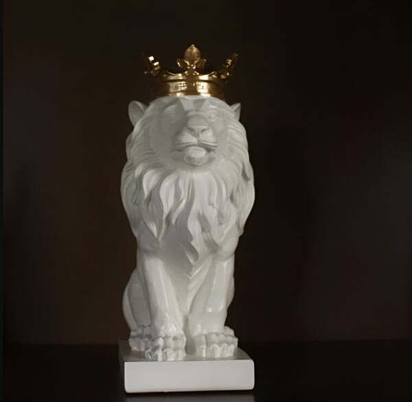 Crowned Lion King Statue - Image 4