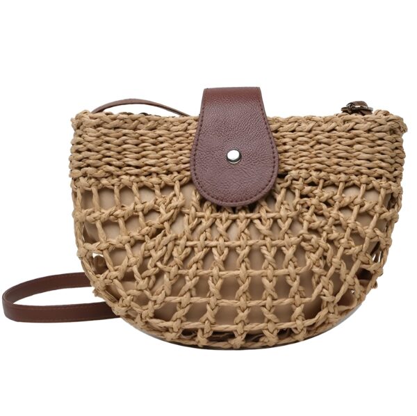 Boho Summer Straw Crossbody Bag - Image 4