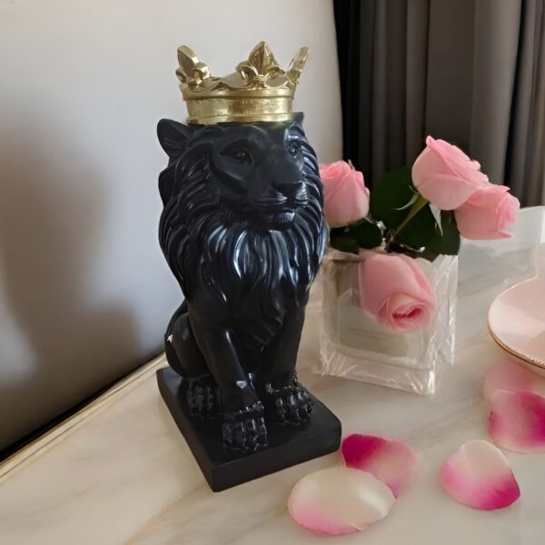 Crowned Lion King Statue - Image 5