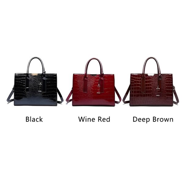Crocodile Print Tote Handbag