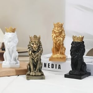 Crowned Lion King Statue