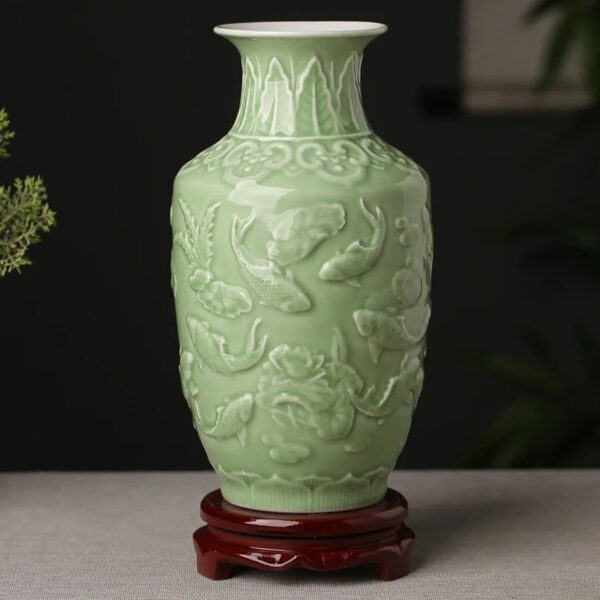 Vintage Chinese Ceramic Vase Decor - Image 5