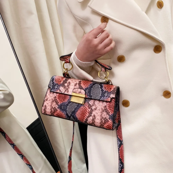 Trendy Snakeskin Crossbody Purse - Image 12