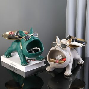 French Bulldog Tray Statue