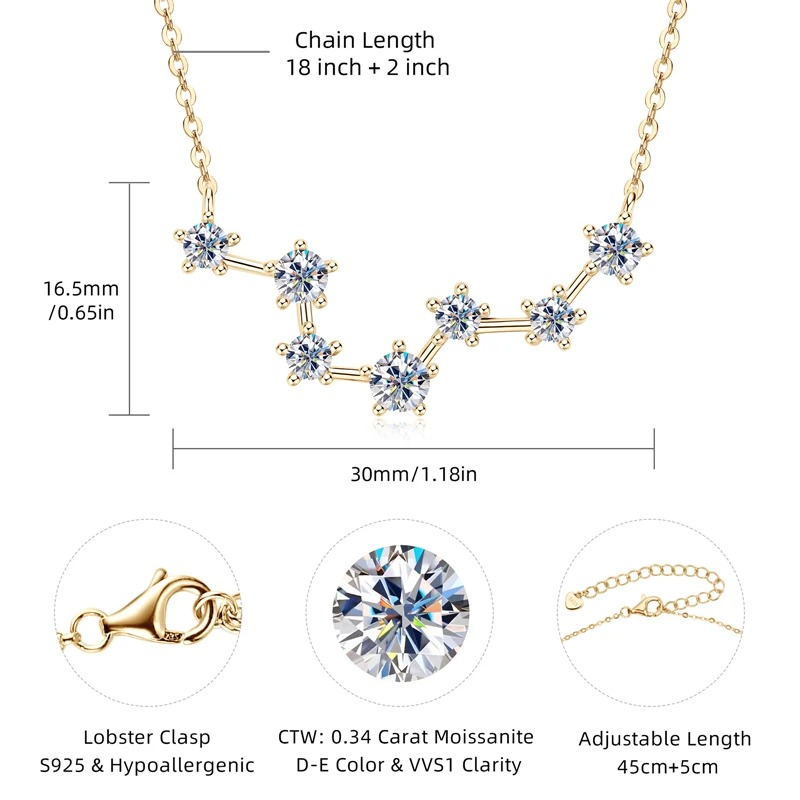 Moissanite Big Dipper Necklace Sparkle - Image 4